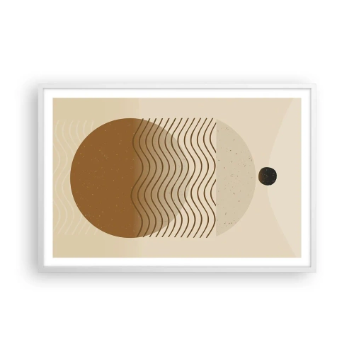 Poster in einem weißen Rahmen - Zur Entstehung geometrischer Figuren - 91x61 cm