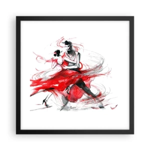 Poster in einem schwarzem Rahmen - Tango – der Rhythmus der Leidenschaft - 40x40 cm