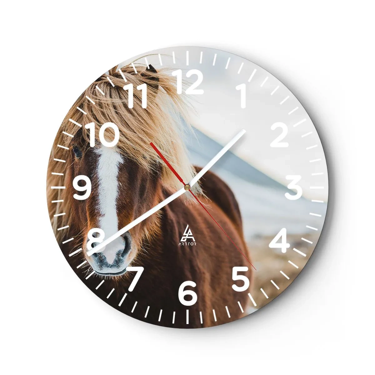Wanduhr - Glasuhr - Spürst du die Freiheit? - 40x40 cm
