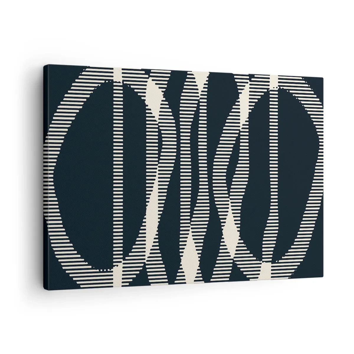 Bild auf Leinwand - Leinwandbild - Geometrische Linien in hellen Farbtönen auf dunklem Hintergrund - 70x50cm - Ein Versuch, die Dunkelheit zu durchbrechen - Moderne Wanddekoration für Wohnzimmer und Schlafzimmer ARTTOR
