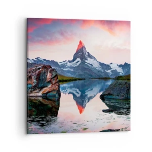 Bild auf Leinwand - Leinwandbild - Das Herz der Berge ist heiß - 70x70 cm