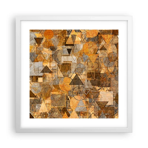 Poster in einem weißen Rahmen - Die Welt in Form - 40x40 cm