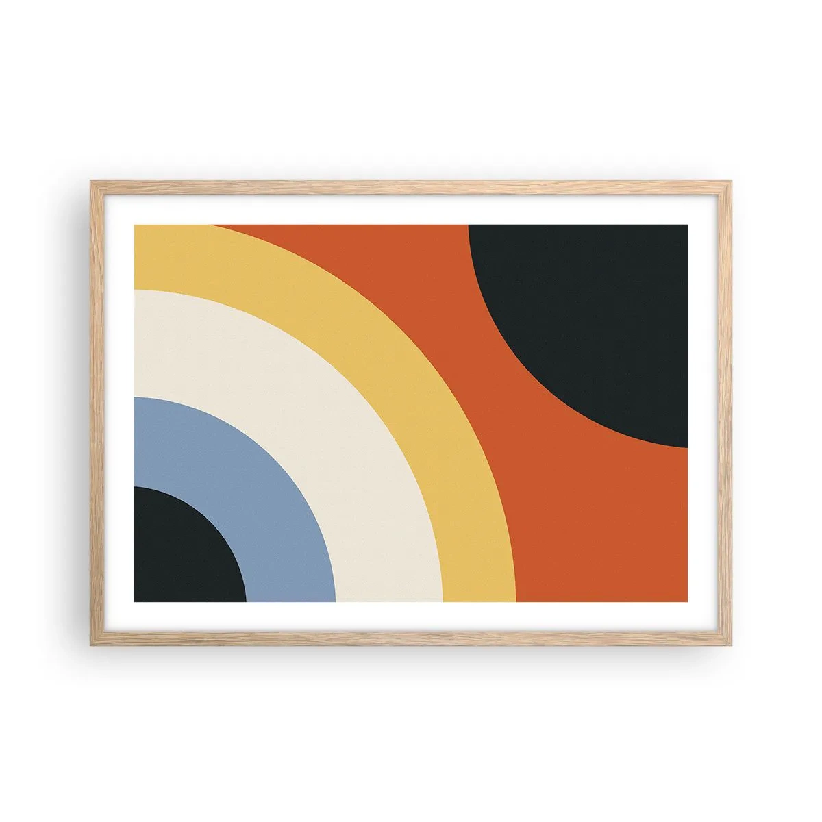 Poster in einem Rahmen aus heller Eiche - Zu mir selbst - 70x50 cm