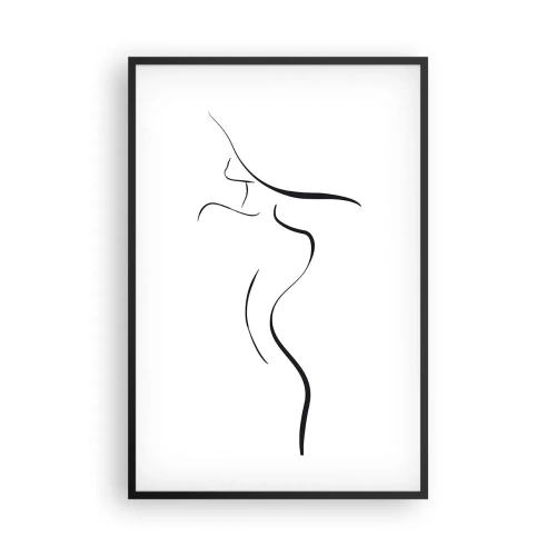 Poster in einem schwarzem Rahmen - Flüchtig wie eine Welle - 61x91 cm