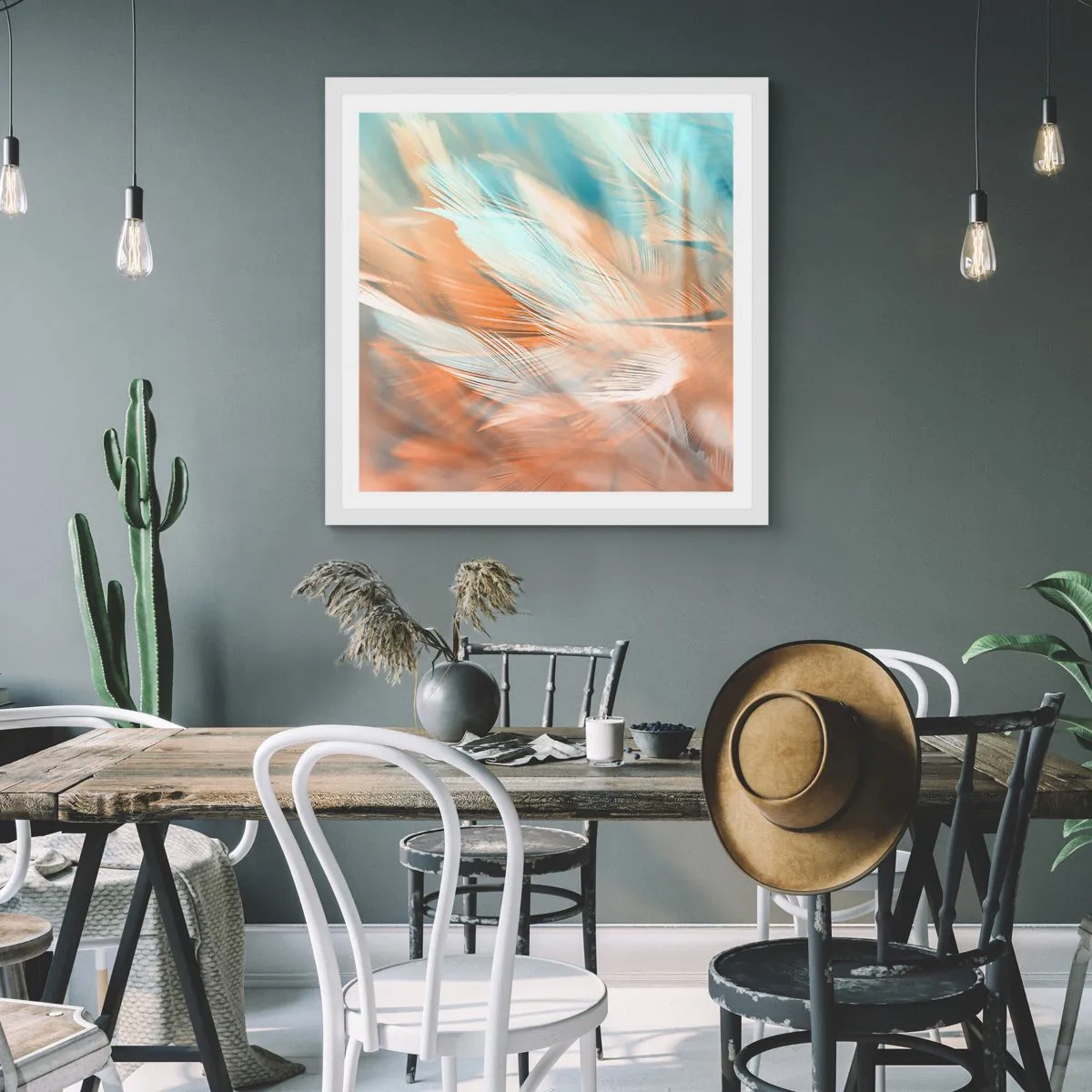 Poster in einem weißen Rahmen - Im Land der Sanftmut - 40x40 cm