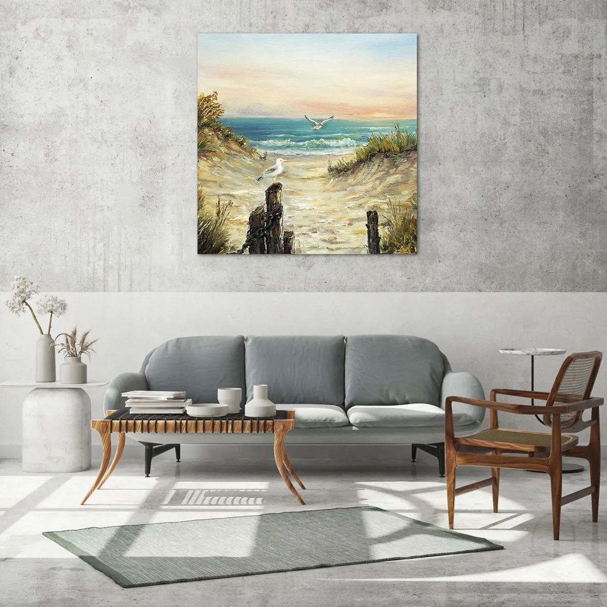 Glasbild - Bild auf glas - Windlose Abgeschiedenheit - 70x70 cm