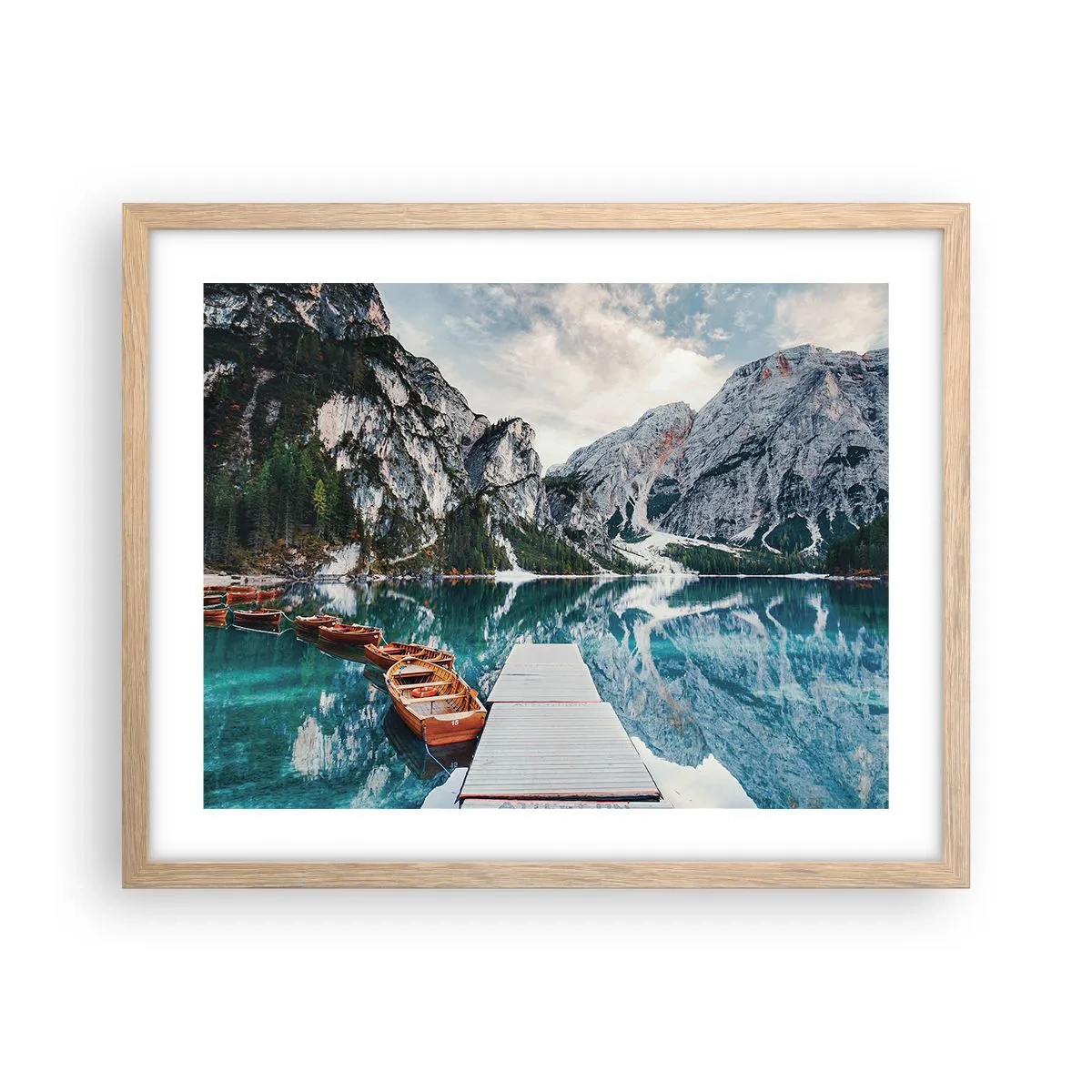 Poster in einem Rahmen aus heller Eiche - Wir zeigen Ihnen Schönheit - 50x40 cm