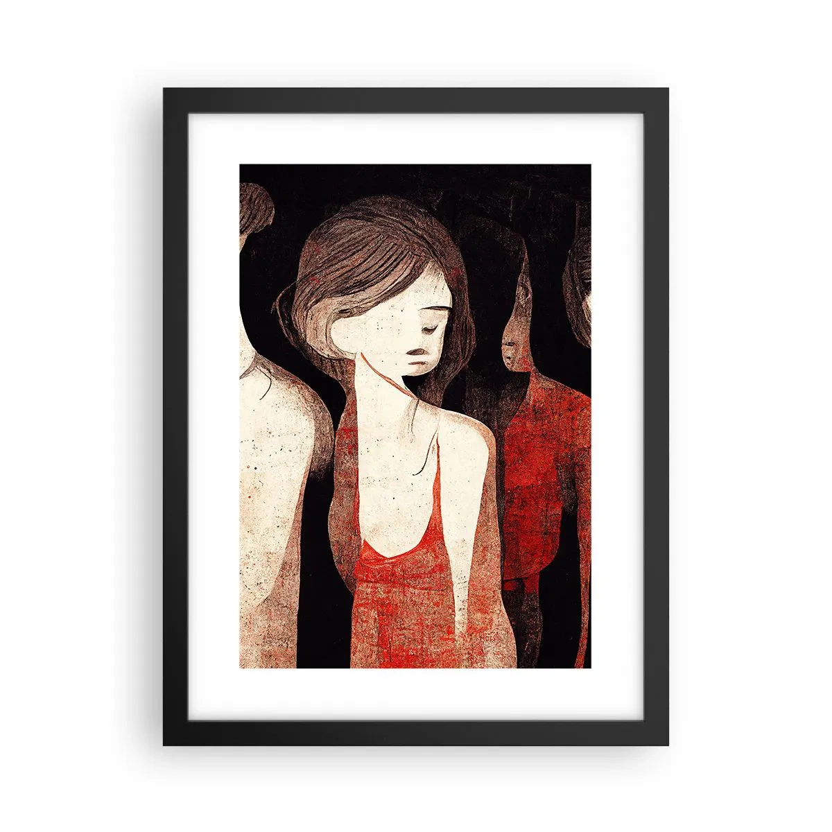 Poster in einem schwarzem Rahmen - Madonnen der Dunkelheit - 30x40 cm