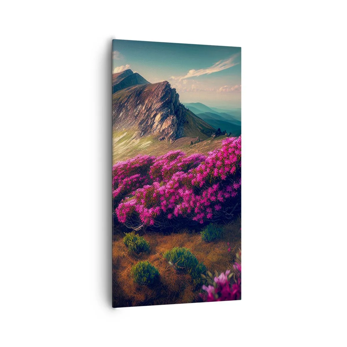 Bild auf Leinwand - Leinwandbild - Sommer in den Bergen - 65x120 cm