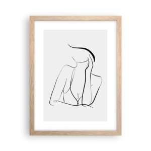 Poster in einem Rahmen aus heller Eiche - Auf der Traumwelle - 30x40 cm