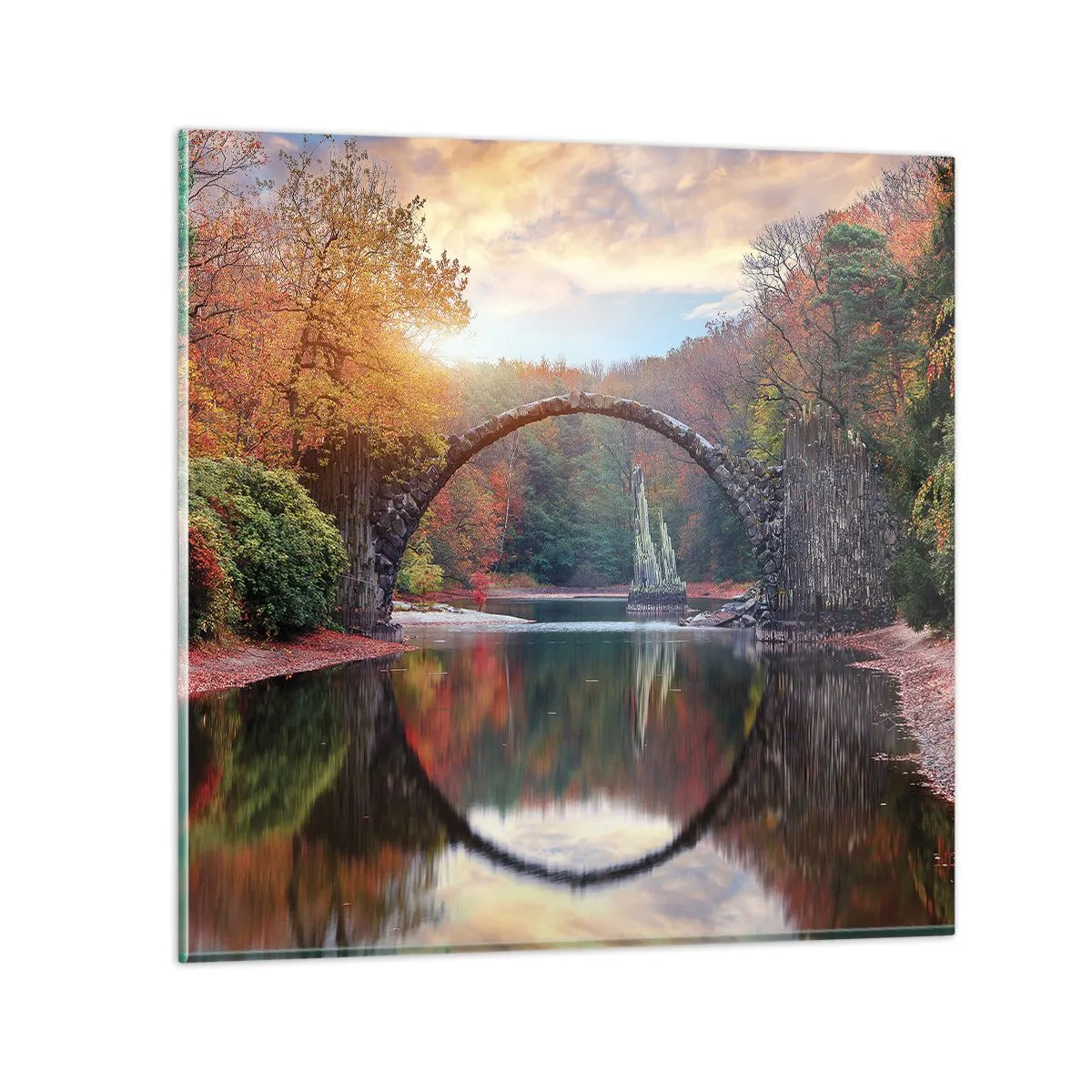 Glasbild - Bild auf glas - Auf der anderen Seite des Spiegels - 70x70 cm