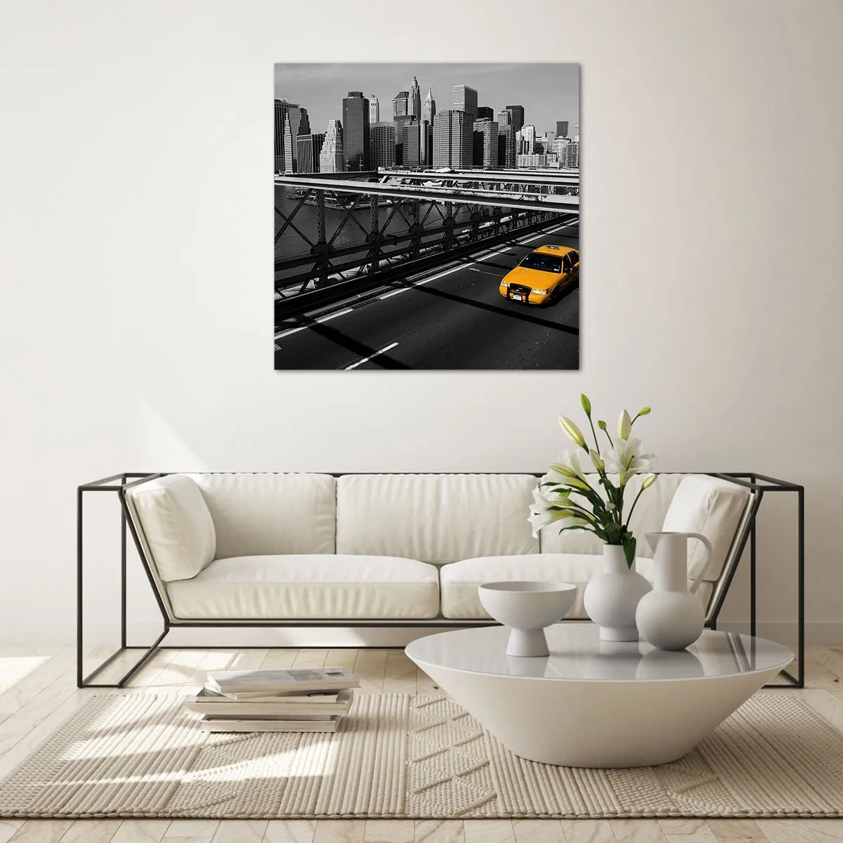 Glasbild - Bild auf glas - Die Farbe einer Großstadt - 40x40 cm