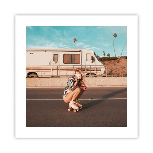 Poster - Lächel bitte! - 40x40 cm