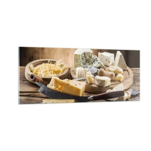 Glasbild - Bild auf glas - Lächeln Sie den Käse an - 100x40 cm