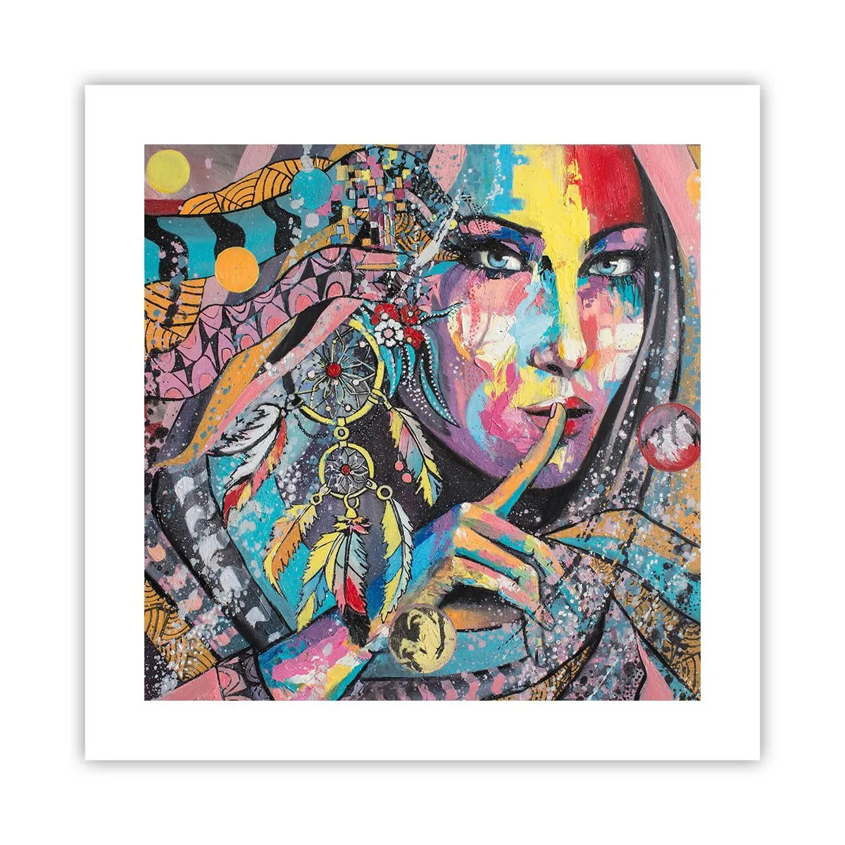 Poster - Sei still, bis du verstehst - 40x40 cm