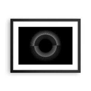 Poster in einem schwarzem Rahmen - Schwarze Sonne - 40x30 cm