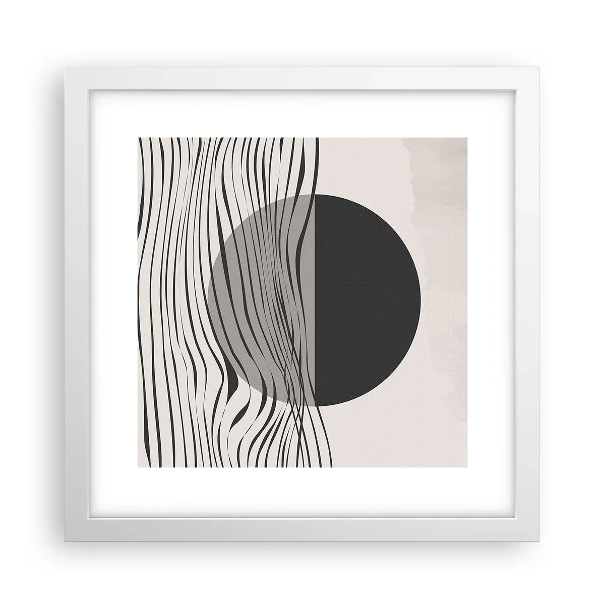 Poster in einem weißen Rahmen - Halbe Komposition - 30x30 cm