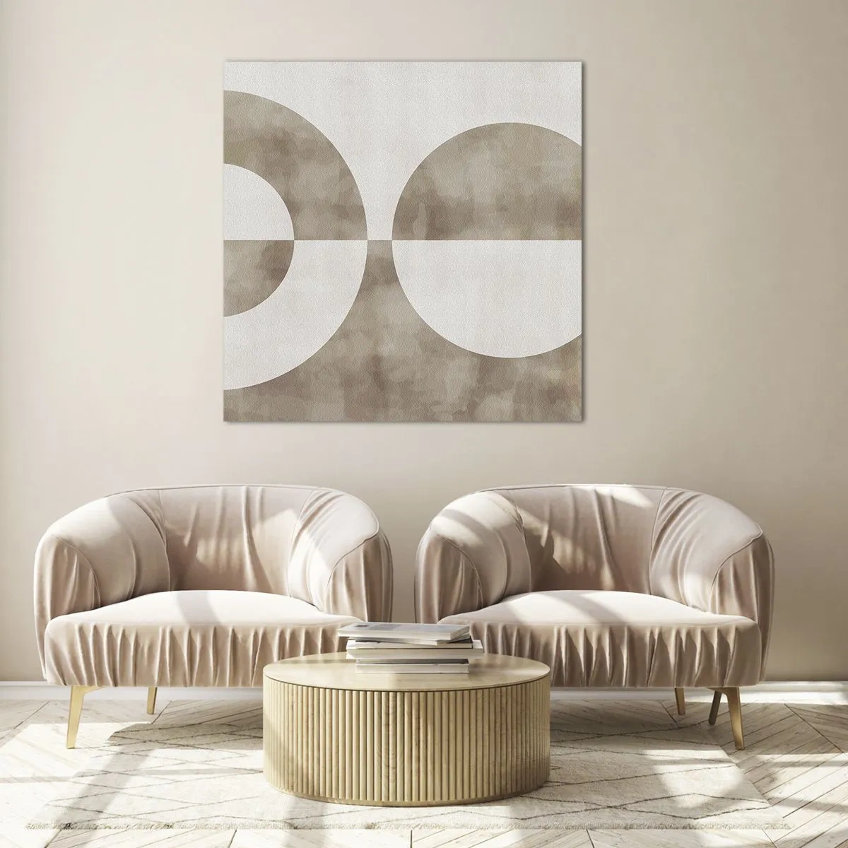 Glasbild - Bild auf glas - Ähnlichkeiten und Unterschiede - 30x30 cm