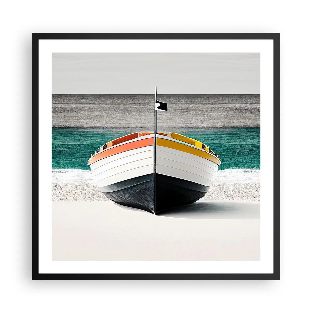 Poster in einem schwarzem Rahmen - An seinem Platz - 60x60 cm
