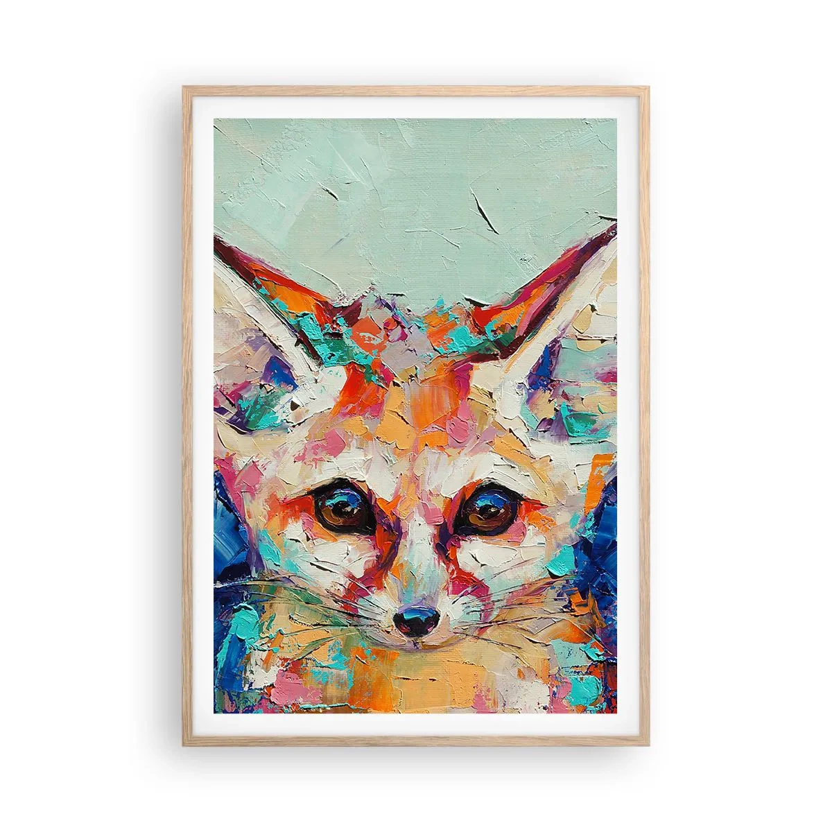 Poster in einem Rahmen aus heller Eiche - Bist du bereit für mich? - 70x100 cm