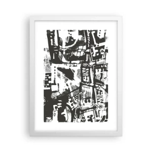 Poster in einem weißen Rahmen - Ordnung oder Chaos? - 30x40 cm