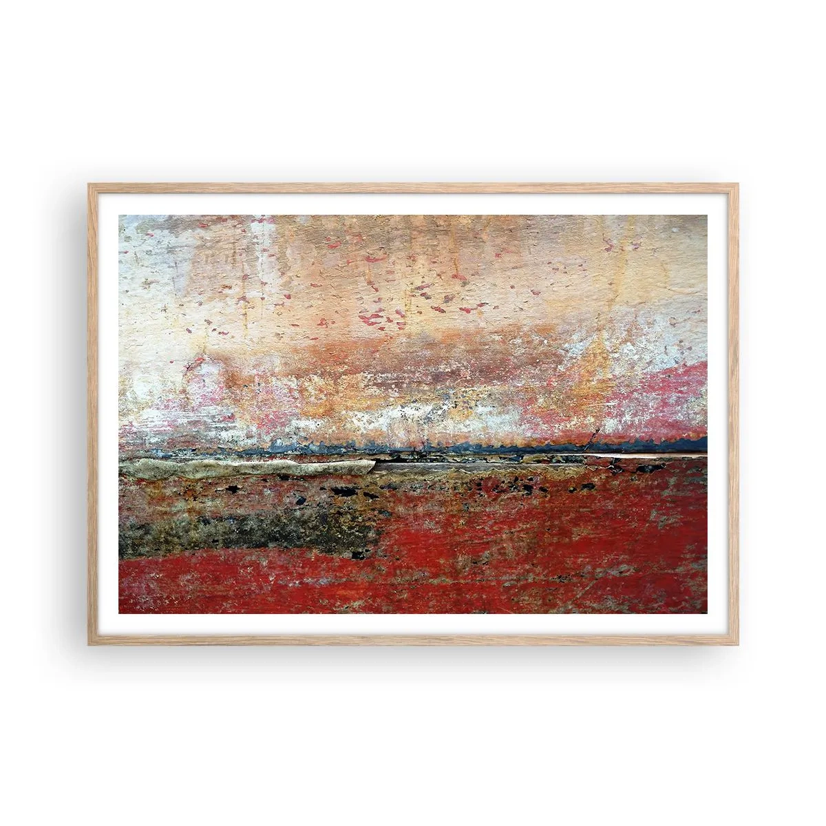 Poster in einem Rahmen aus heller Eiche - Vielleicht liegt es am Meer - 100x70 cm