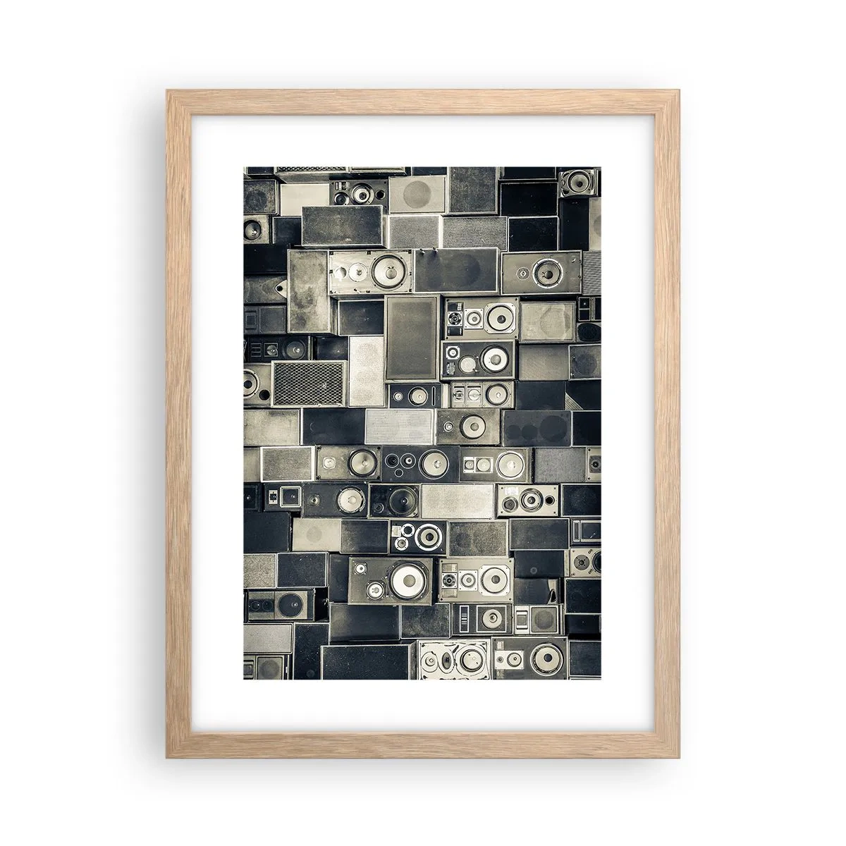 Poster in einem Rahmen aus heller Eiche - Und es ist alles in Ordnung - 30x40 cm