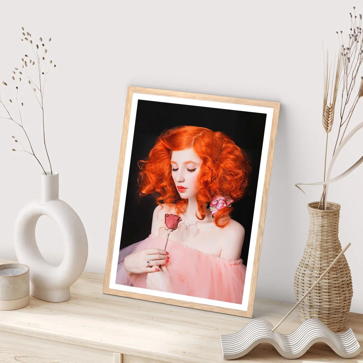 Poster in einem Rahmen aus heller Eiche - Im barocken Stil - 70x100 cm