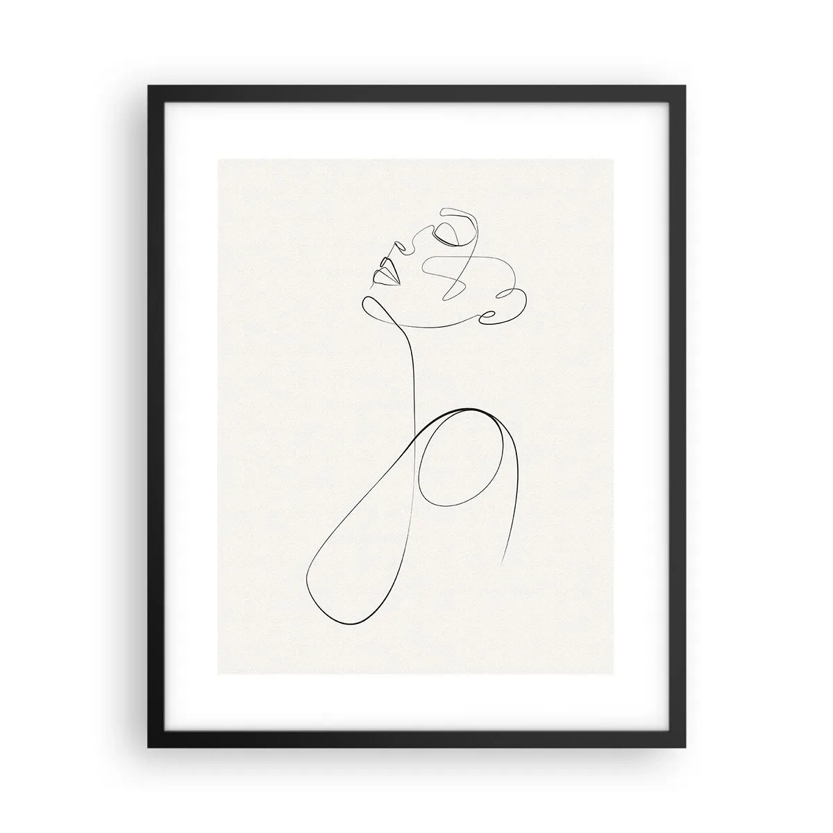 Poster in einem schwarzem Rahmen - Versunken in Träumen - 40x50 cm