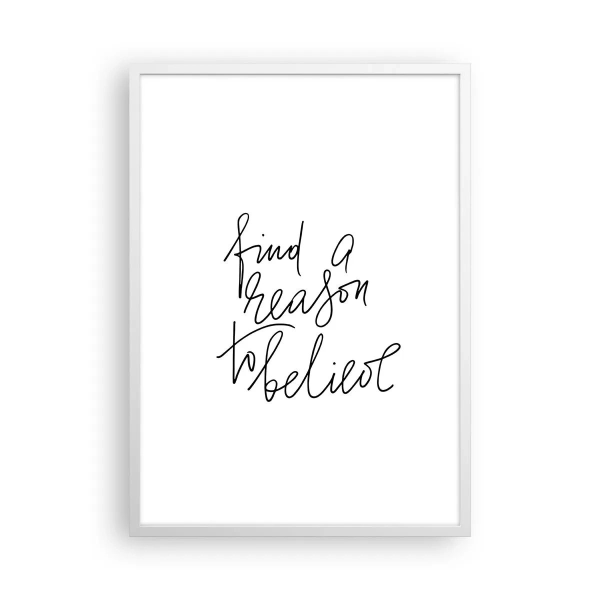 Poster in einem weißen Rahmen - Es ist möglich - 50x70 cm