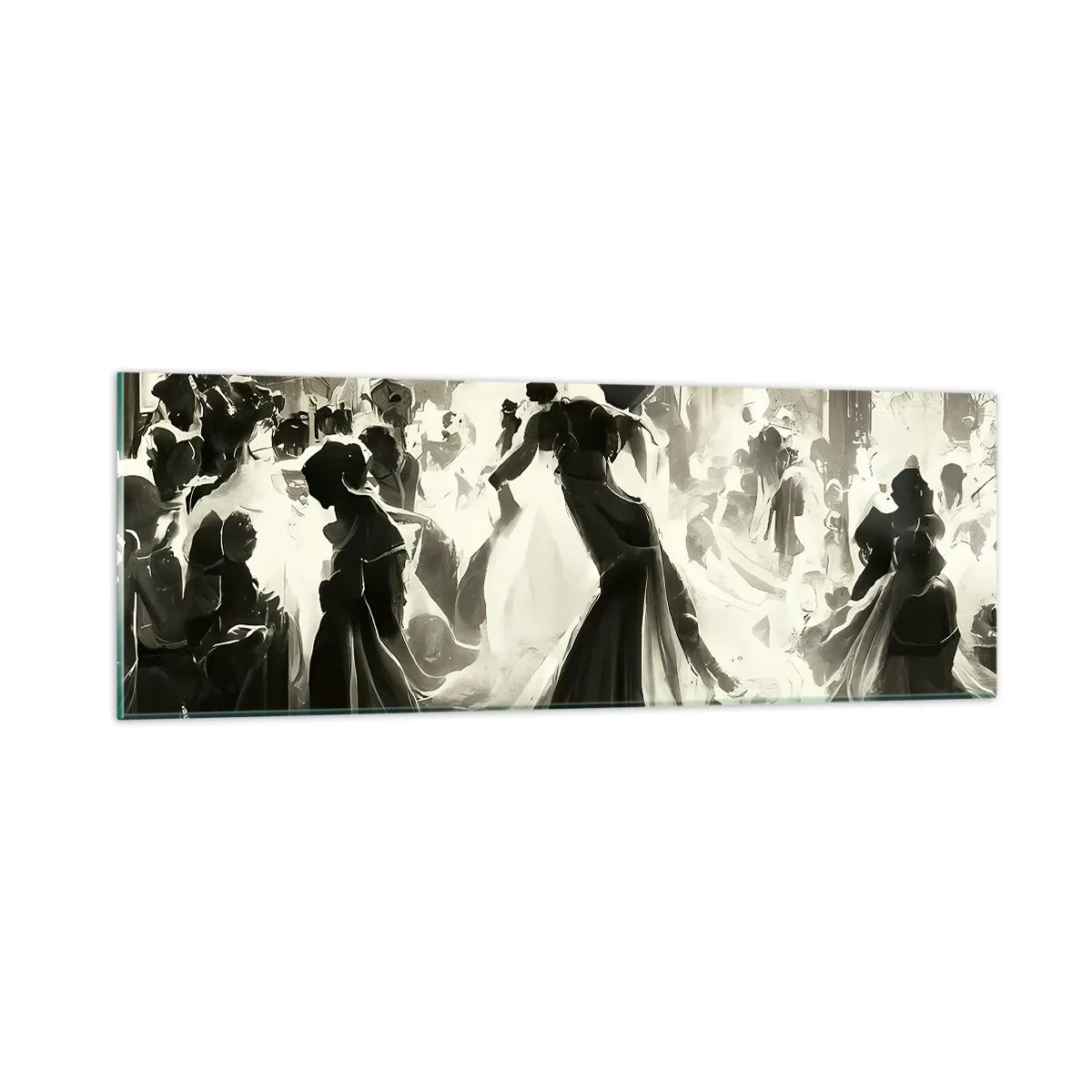 Glasbild - Bild auf glas - Die große Maskerade - 90x30 cm
