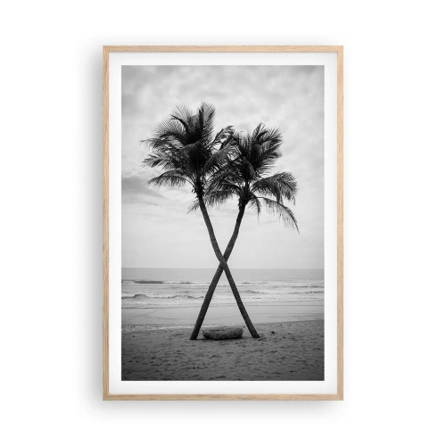 Poster in einem Rahmen aus heller Eiche - Sie spürte eine Präsenz - 61x91 cm