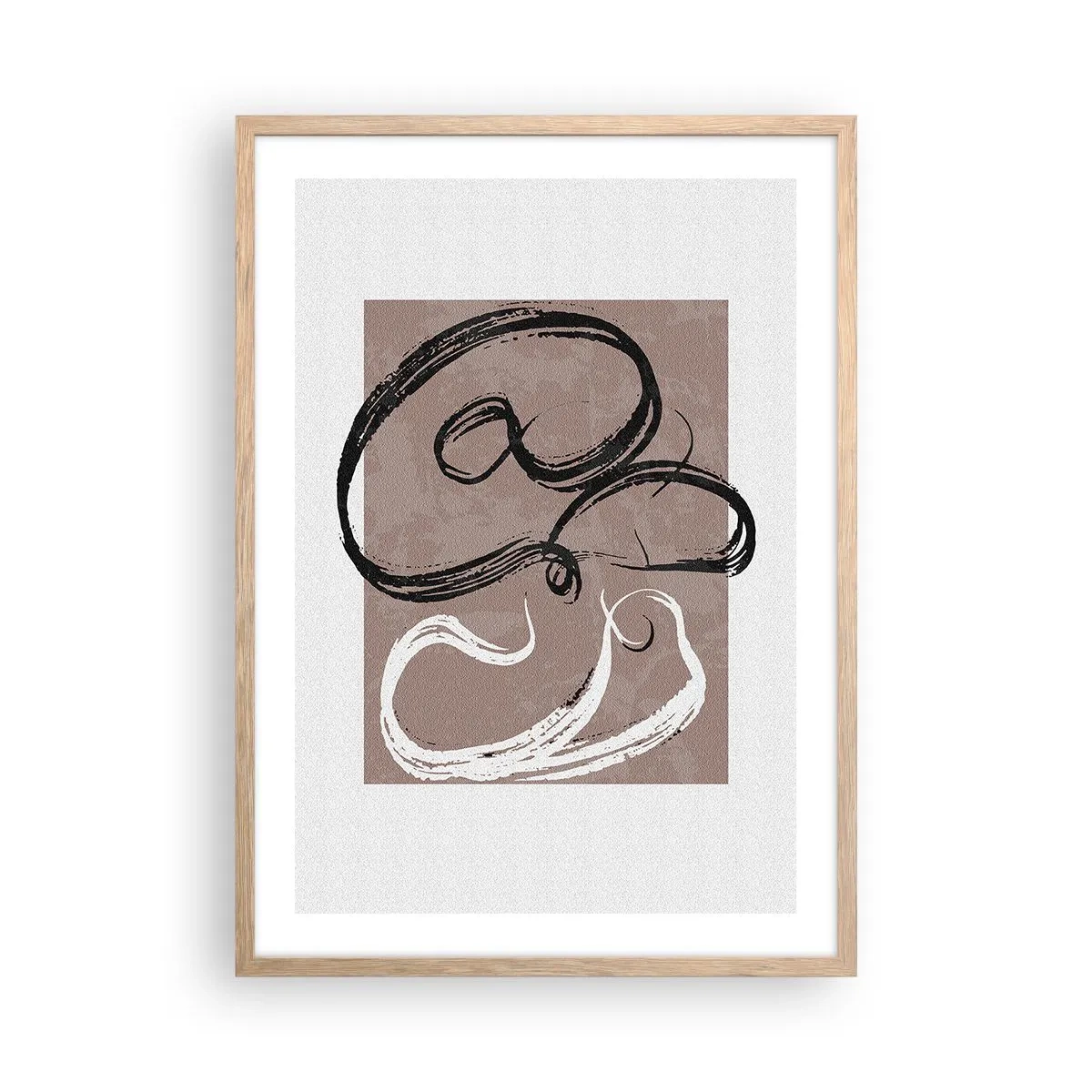 Poster in einem Rahmen aus heller Eiche - Komposition – die Suche nach Fülle - 50x70 cm