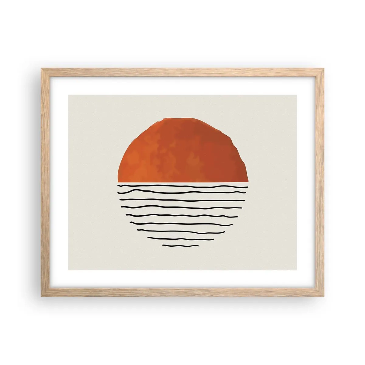 Poster in einem Rahmen aus heller Eiche - Im japanischen Klima - 50x40 cm