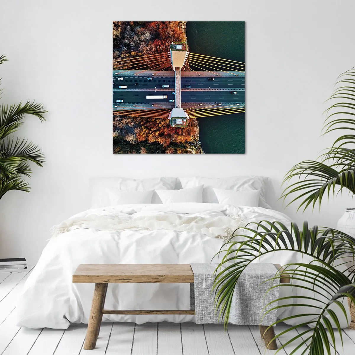 Bild auf Leinwand - Leinwandbild - Jenseits der Gewässer, jenseits der Wälder - 50x50 cm