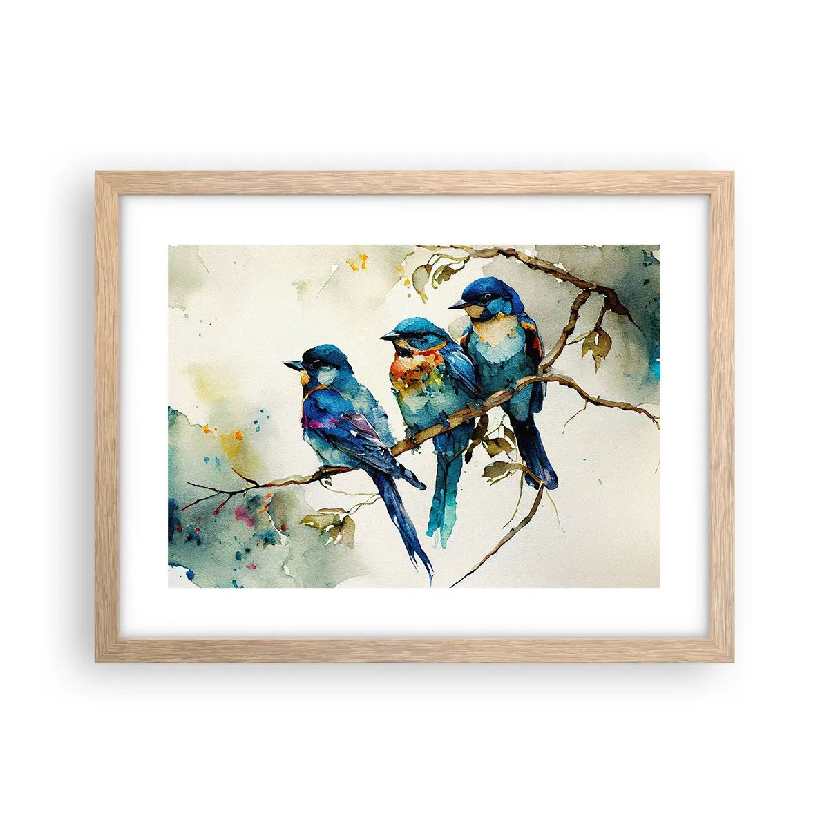 Poster in einem Rahmen aus heller Eiche - War er beleidigt? - 40x30 cm