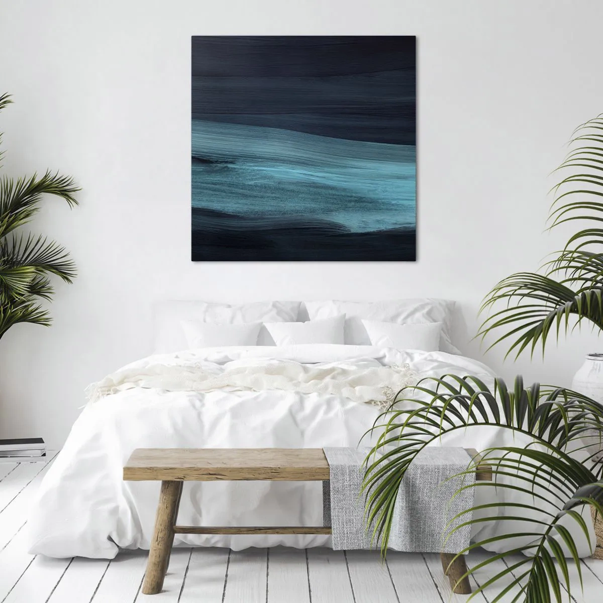 Bild auf Leinwand - Leinwandbild - Gehen Sie mit dem Strom - 30x30 cm