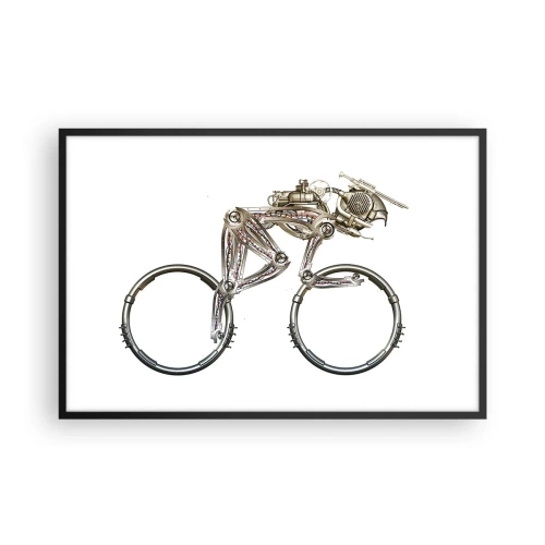 Poster in einem schwarzem Rahmen - Eine tolle Maschine - 91x61 cm