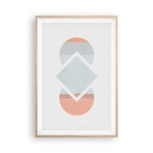 Poster in einem Rahmen aus heller Eiche - Die Situation ist klar - 61x91 cm