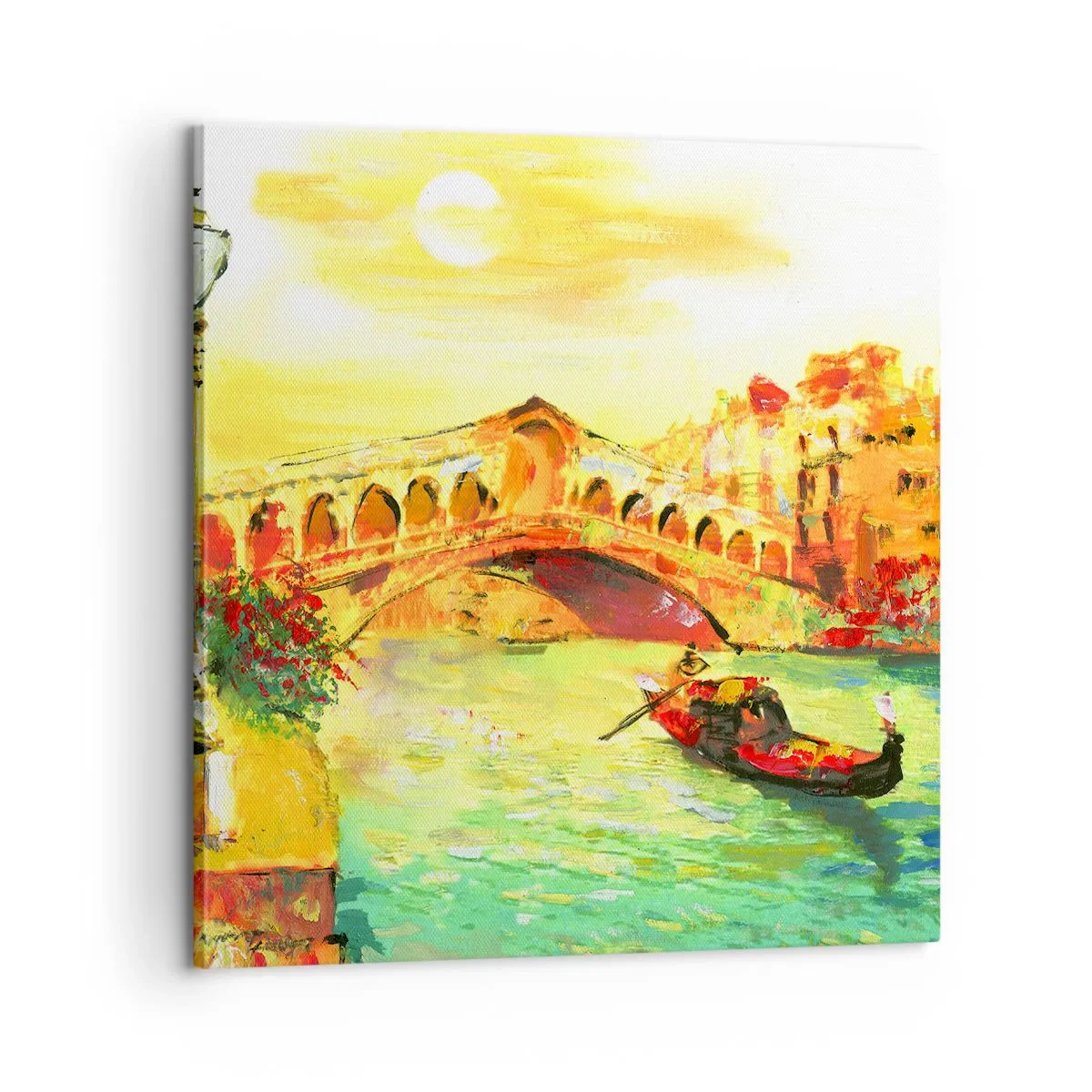 Bild auf Leinwand - Leinwandbild - Eine Pilgerreise der Liebenden - 60x60 cm