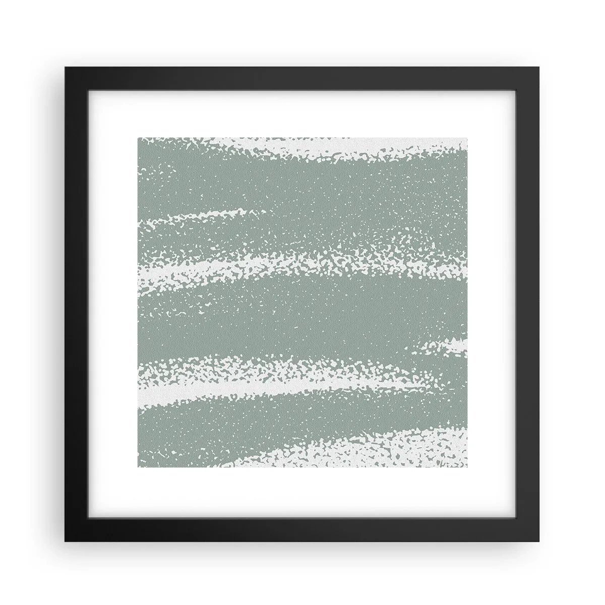 Poster in einem schwarzem Rahmen - Abstraktion im Winterklima - 30x30 cm