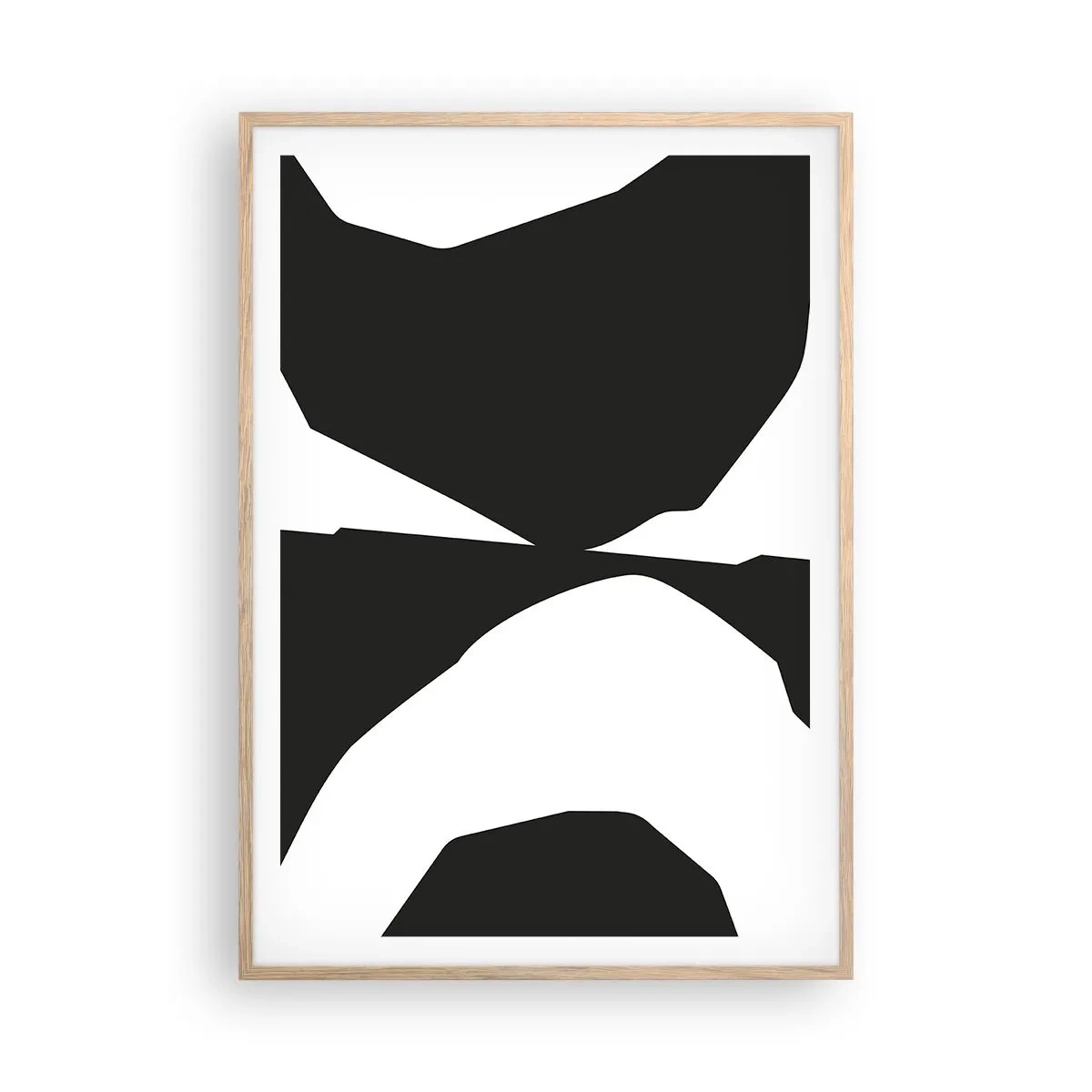 Poster in einem Rahmen aus heller Eiche - Positiv negativ - 70x100 cm