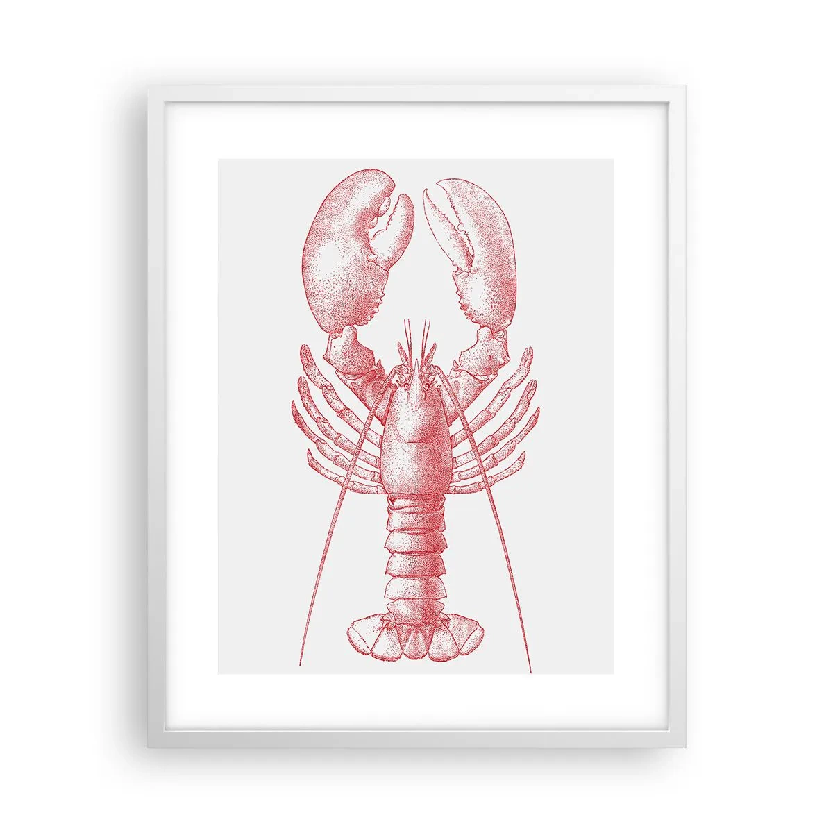 Poster in einem weißen Rahmen - Hummer, der Homers würdig ist - 40x50 cm