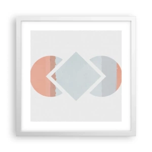 Poster in einem weißen Rahmen - Die Situation ist klar - 40x40 cm