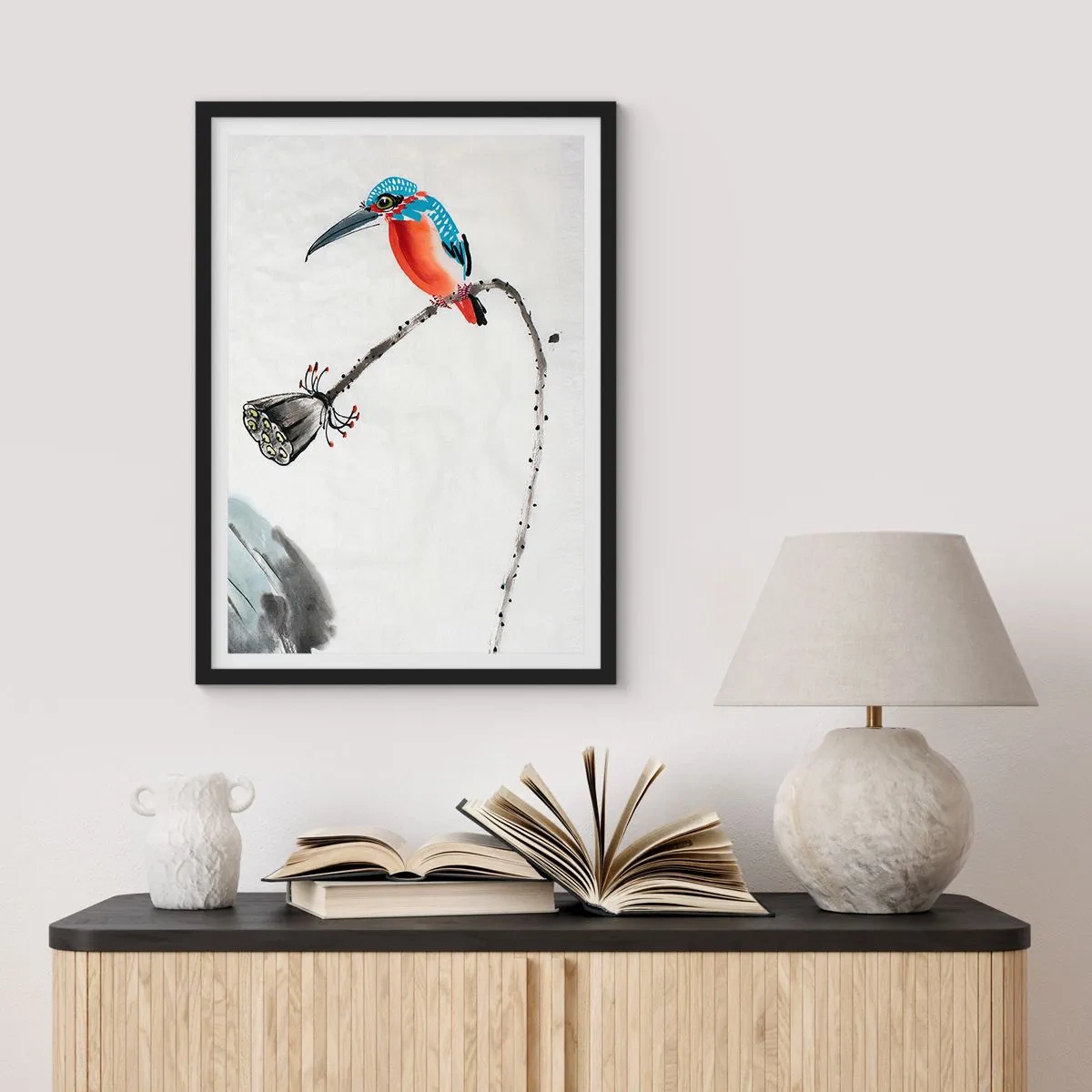 Poster in einem schwarzem Rahmen - Das Leben der Wiese - 30x40 cm