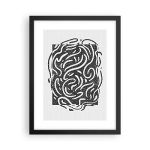 Poster in einem schwarzem Rahmen - Abstraktion: Freudentanz - 30x40 cm