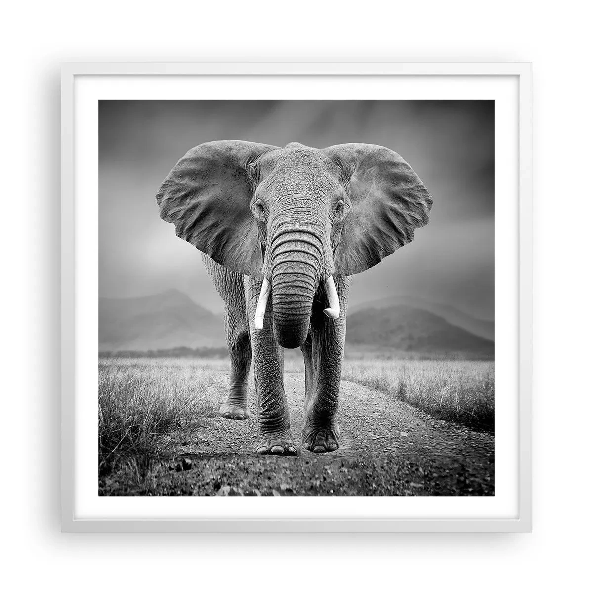 Poster in einem weißen Rahmen - Der Gastgeber heißt willkommen - 60x60 cm