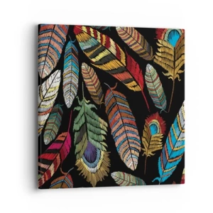 Bild auf Leinwand - Leinwandbild - Der Vogelkarneval - 40x40 cm