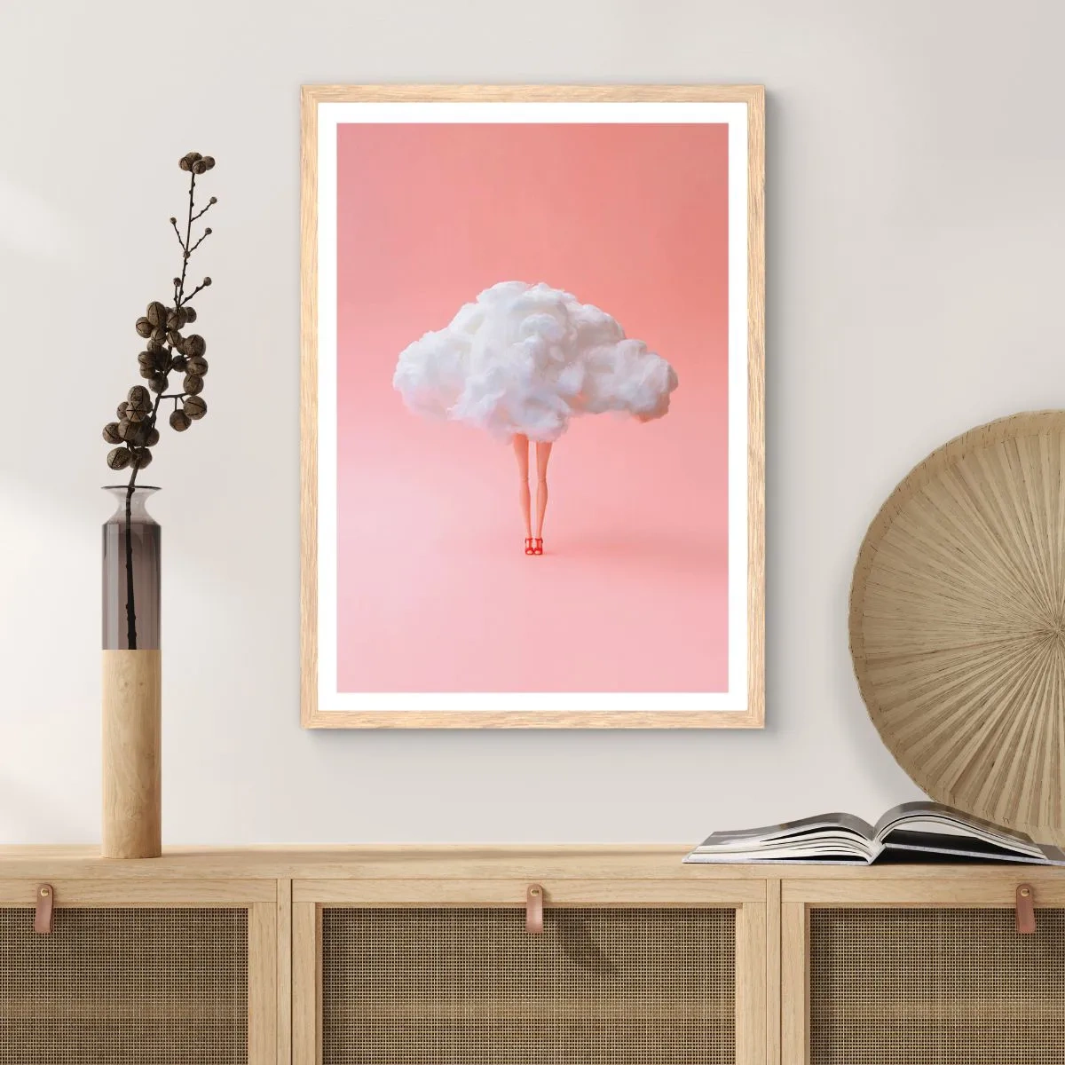 Poster in einem Rahmen aus heller Eiche - Süßes Versprechen - 50x70 cm