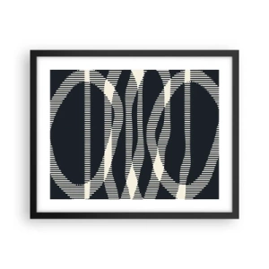 Poster in einem schwarzem Rahmen - Ein Versuch, die Dunkelheit zu durchbrechen - 50x40 cm